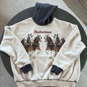 Budweiser Beige and Black Hoodie